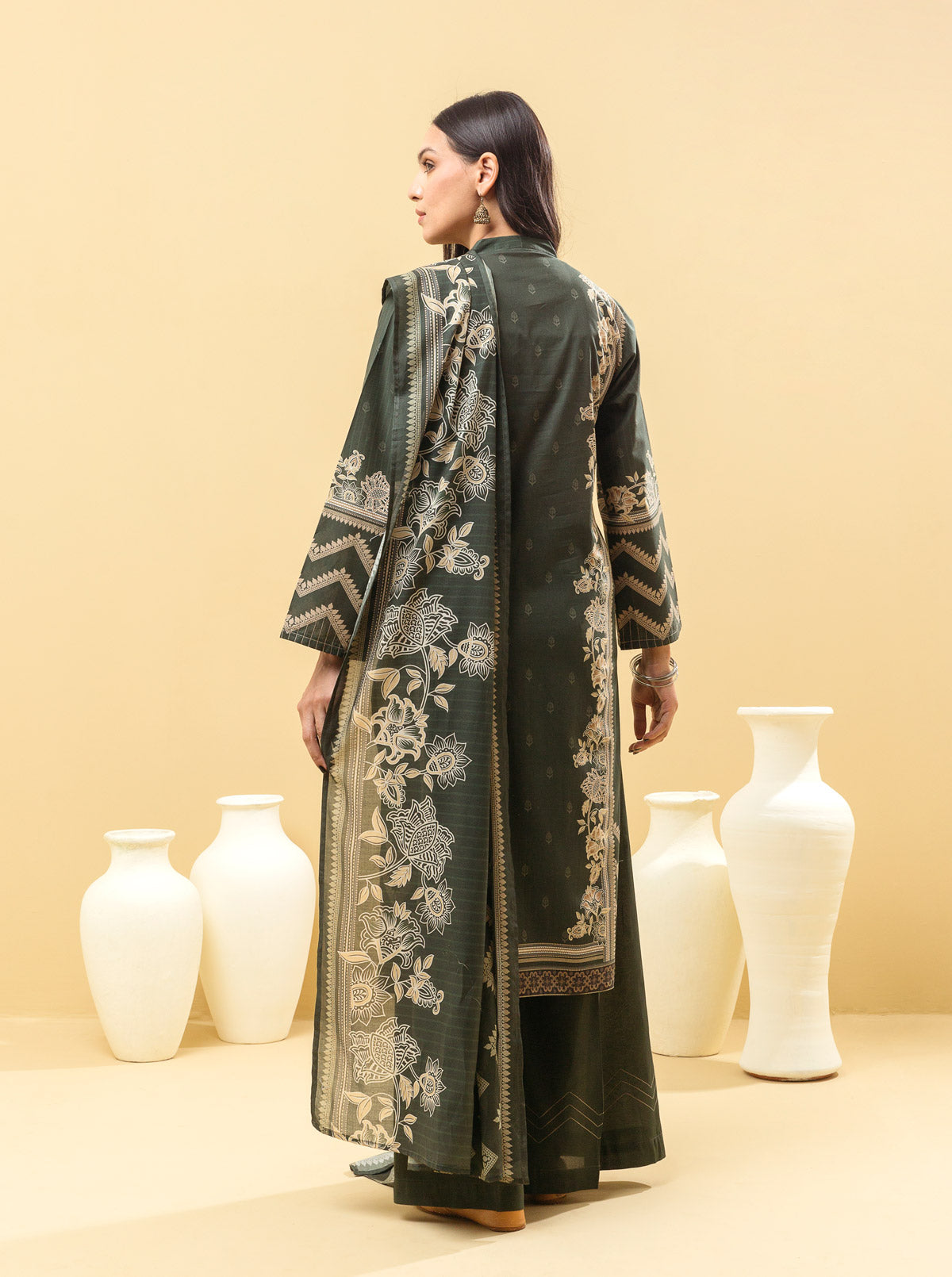 3 PIECE - PRINTED LAWN SUIT - MEADOW BLOSSOM MORBAGH SU_22
