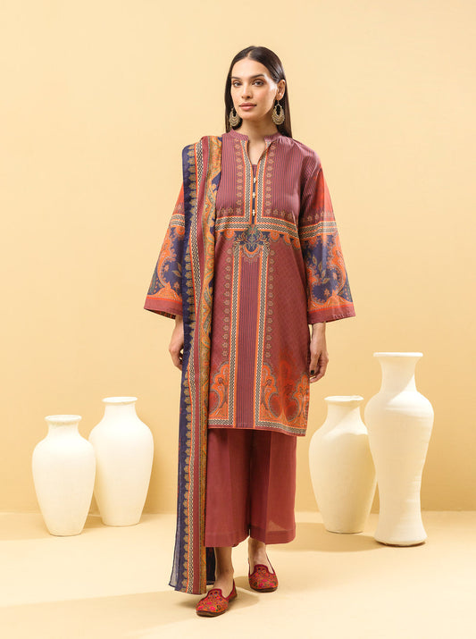 3 PIECE - PRINTED LAWN SUIT - LUSCIOUS RADIANCE MORBAGH SU_22