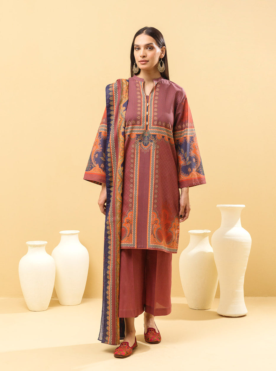 3 PIECE - PRINTED LAWN SUIT - LUSCIOUS RADIANCE MORBAGH SU_22