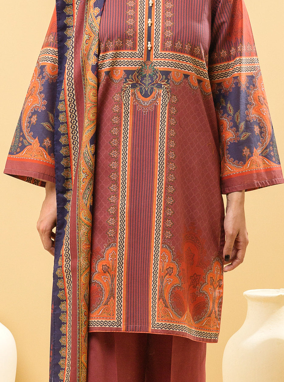 3 PIECE - PRINTED LAWN SUIT - LUSCIOUS RADIANCE MORBAGH SU_22