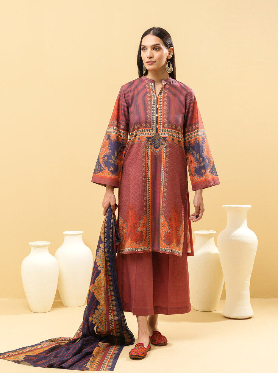 3 PIECE - PRINTED LAWN SUIT - LUSCIOUS RADIANCE MORBAGH SU_22