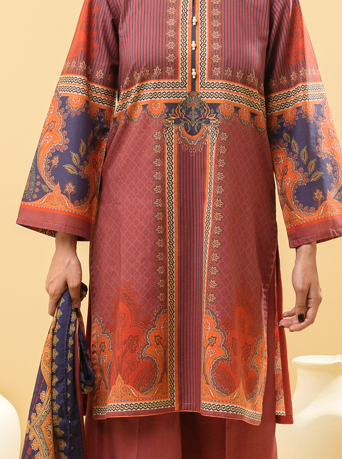 3 PIECE - PRINTED LAWN SUIT - LUSCIOUS RADIANCE MORBAGH SU_22