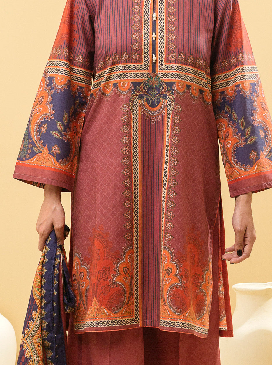 3 PIECE - PRINTED LAWN SUIT - LUSCIOUS RADIANCE MORBAGH SU_22