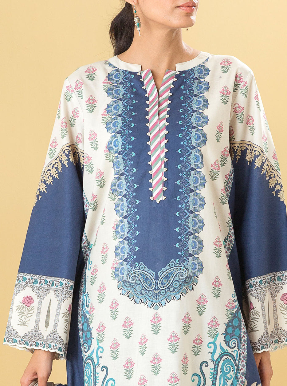 3 PIECE - PRINTED LAWN SUIT - ORIENTAL ESCAPE MORBAGH SU_22