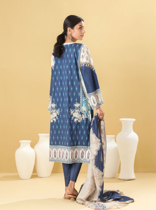 3 PIECE - PRINTED LAWN SUIT - ORIENTAL ESCAPE MORBAGH SU_22