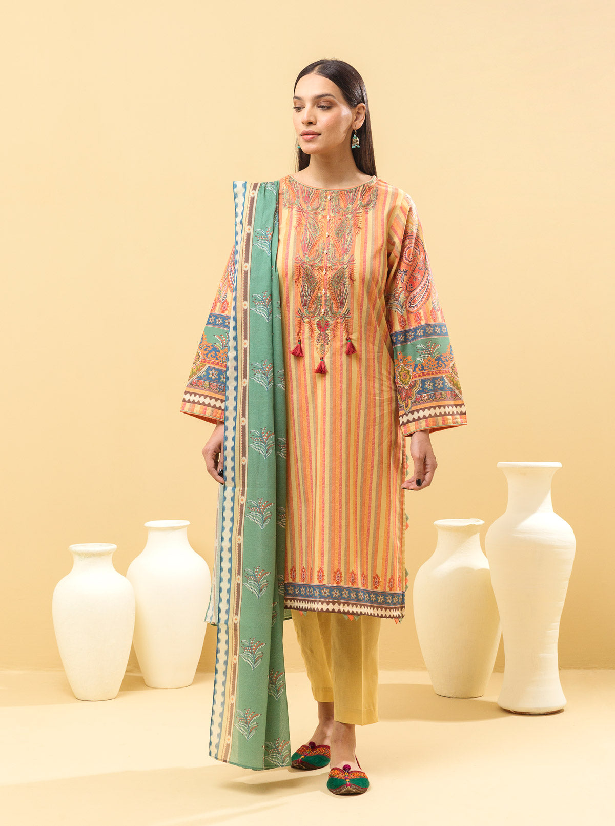 3 PIECE - EMBROIDERED LAWN SUIT - ORNAMENTAL ALLURE MORBAGH SU_22