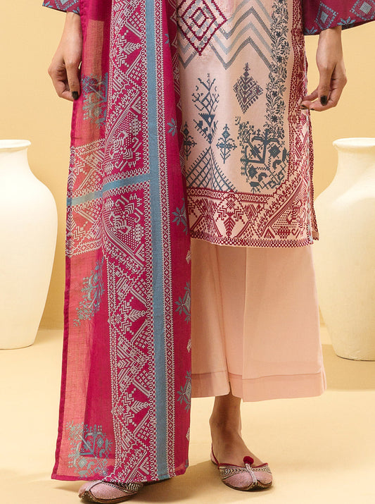 3 PIECE - EMBROIDERED LAWN SUIT - TRIBAL TREASURE MORBAGH SU_22