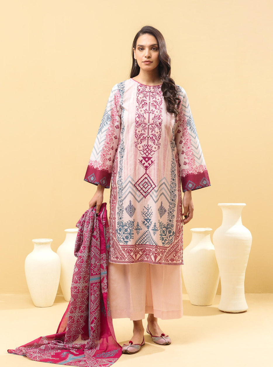3 PIECE - EMBROIDERED LAWN SUIT - TRIBAL TREASURE MORBAGH SU_22