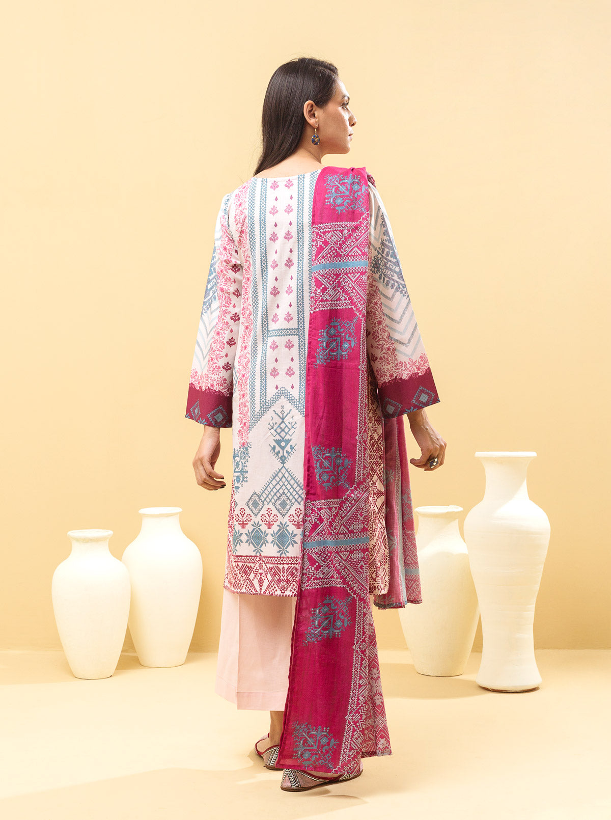 3 PIECE - EMBROIDERED LAWN SUIT - TRIBAL TREASURE MORBAGH SU_22