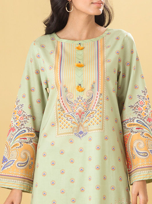 3 PIECE - PRINTED LAWN SUIT - MINTY BREEZE MORBAGH SU_22