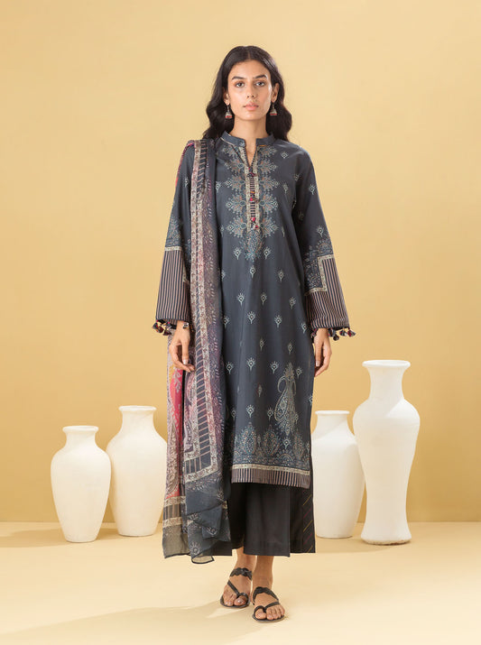 3 PIECE - PRINTED LAWN SUIT - MYSTIQUE MUSE MORBAGH SU_22