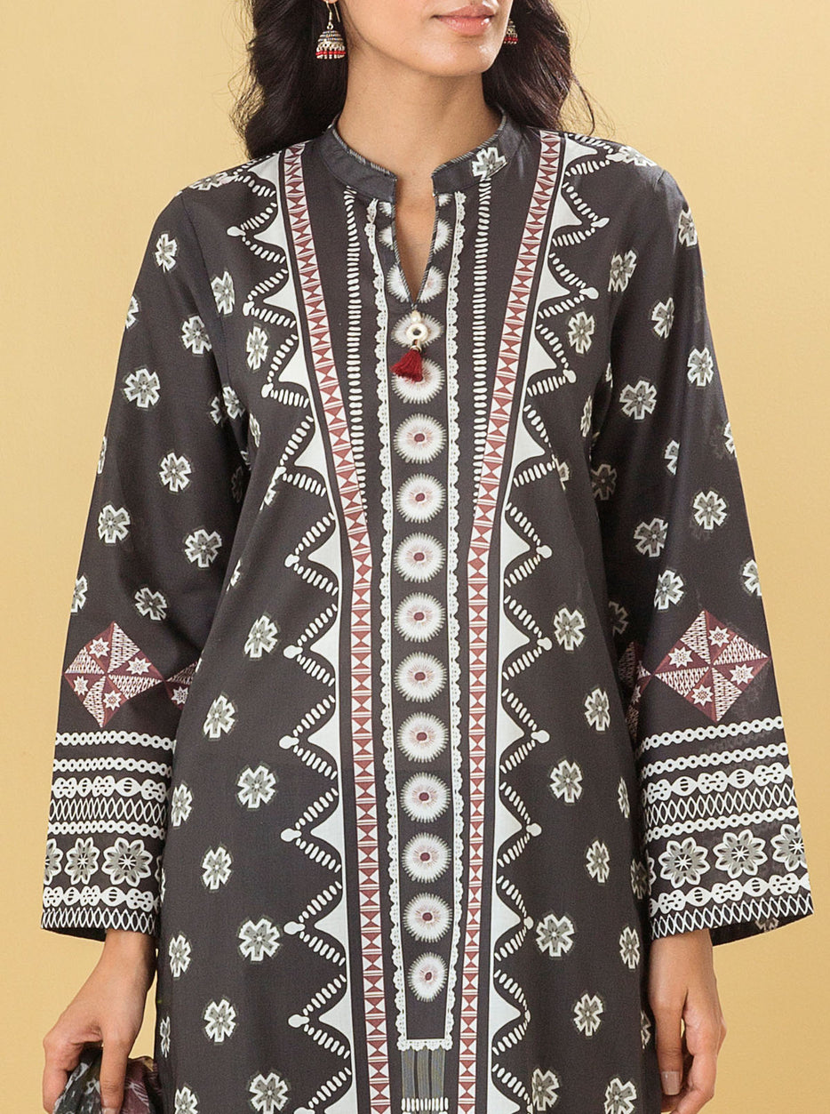 3 PIECE - PRINTED LAWN SUIT - NOIR HUES MORBAGH SU_22