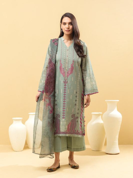 3 PIECE - PRINTED LAWN SUIT - NOUVEAU CHARM MORBAGH SU_22