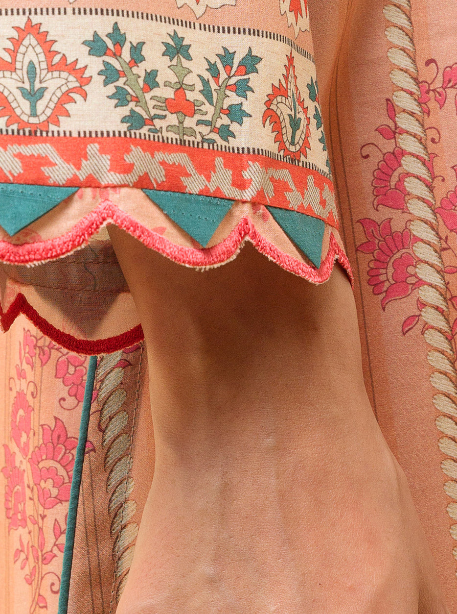 3 PIECE - PRINTED LAWN SUIT - PEACHY BLUSH MORBAGH SU_22