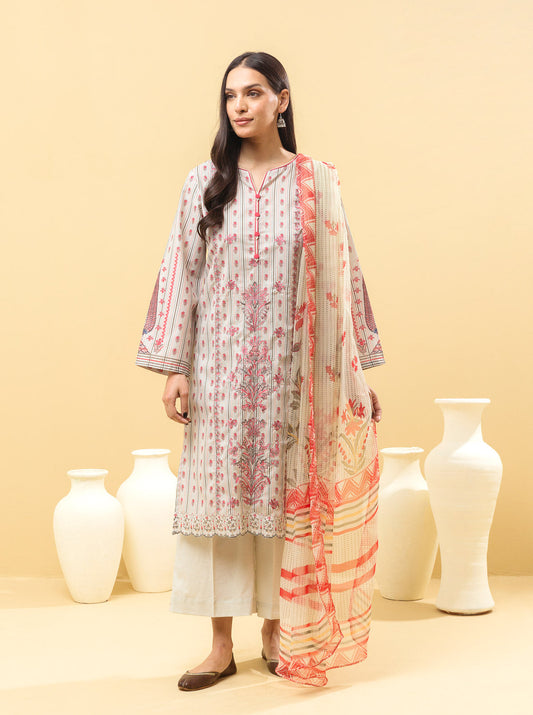 3 PIECE - EMBROIDERED LAWN SUIT - MELLIFLUOUS MELODY MORBAGH SU_22