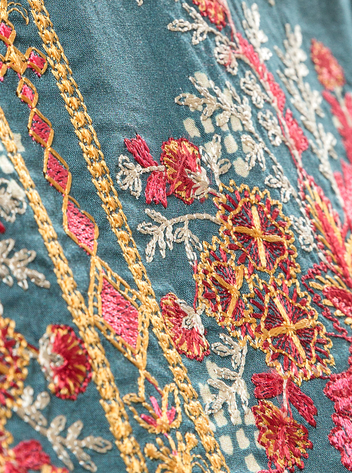 3 PIECE - EMBROIDERED LAWN SUIT - EUPHORIC TEAL MORBAGH SU_22