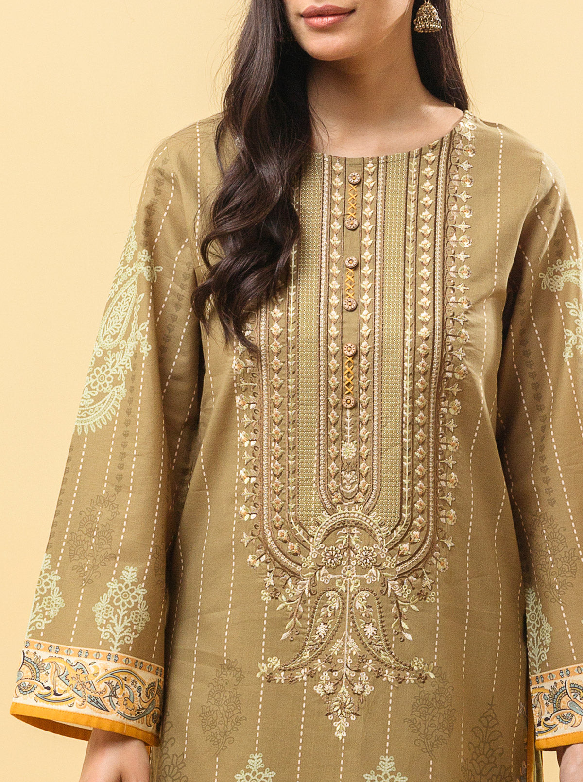3 PIECE - EMBROIDERED LAWN SUIT - MYSTIC VISTA MORBAGH SU_22
