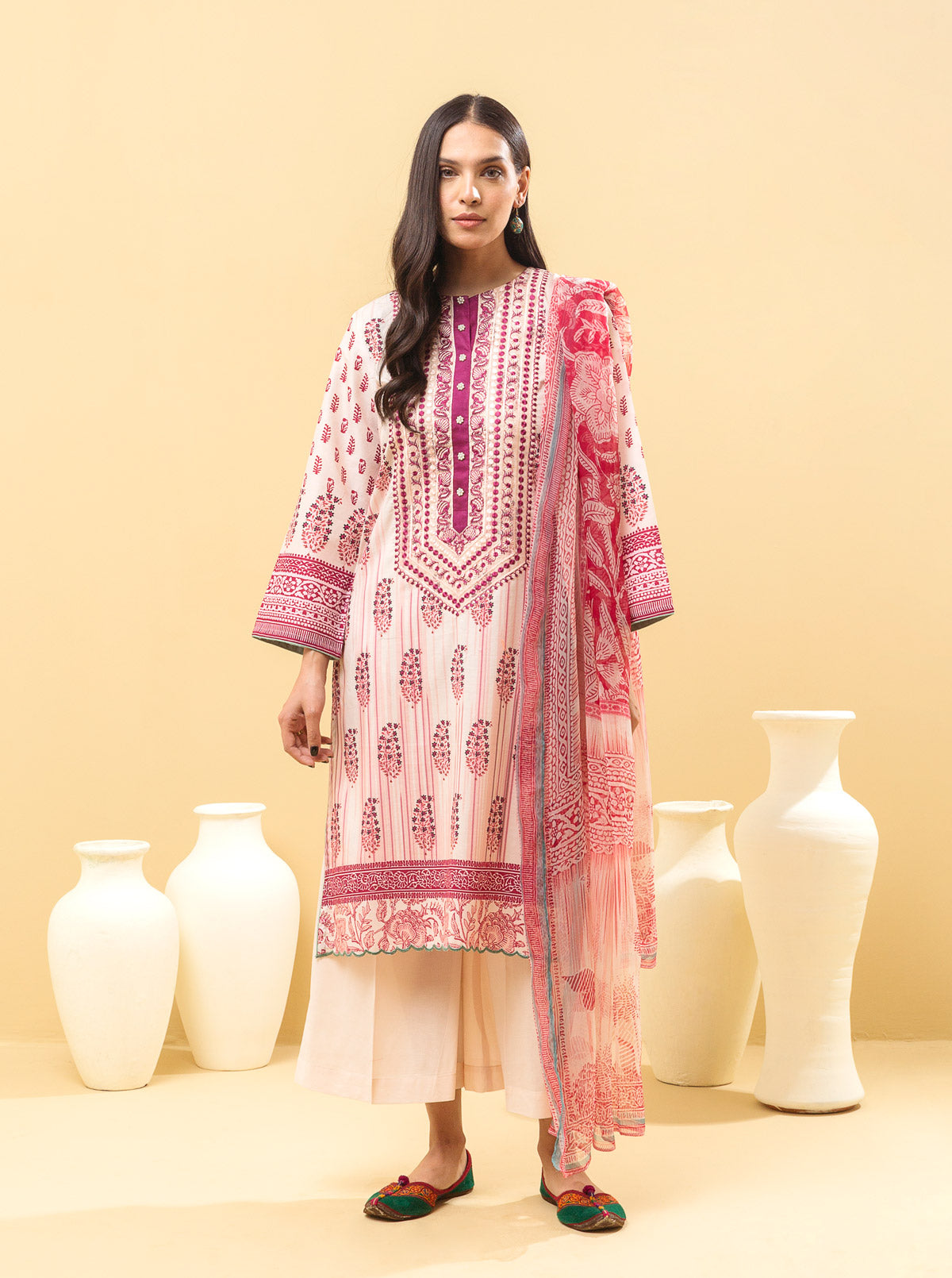 3 PIECE - EMBROIDERED LAWN SUIT - DEWY PEARL MORBAGH SU_22