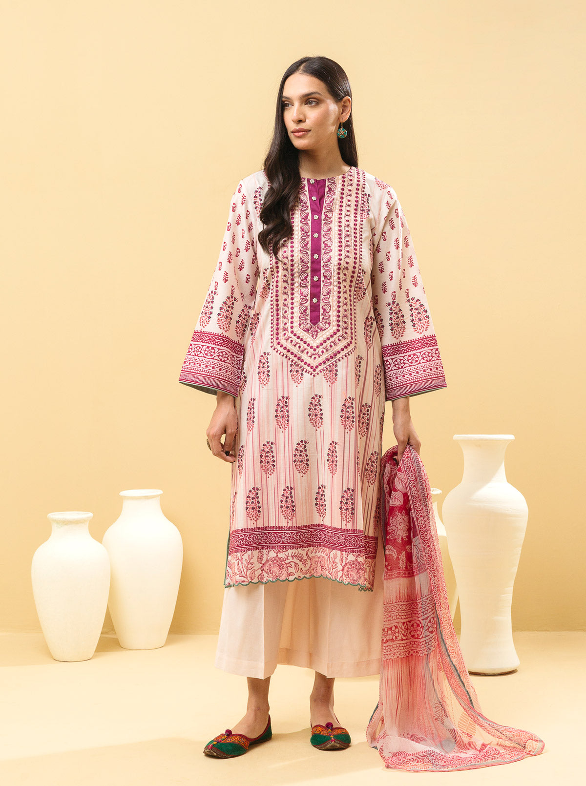 3 PIECE - EMBROIDERED LAWN SUIT - DEWY PEARL MORBAGH SU_22