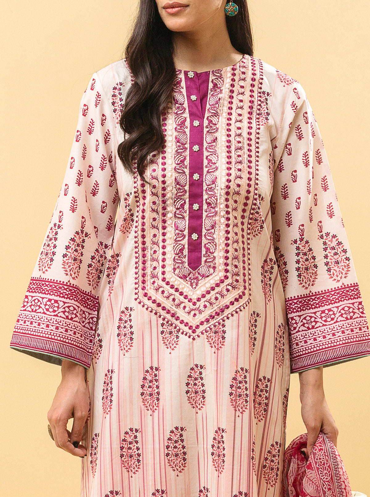 3 PIECE - EMBROIDERED LAWN SUIT - DEWY PEARL MORBAGH SU_22