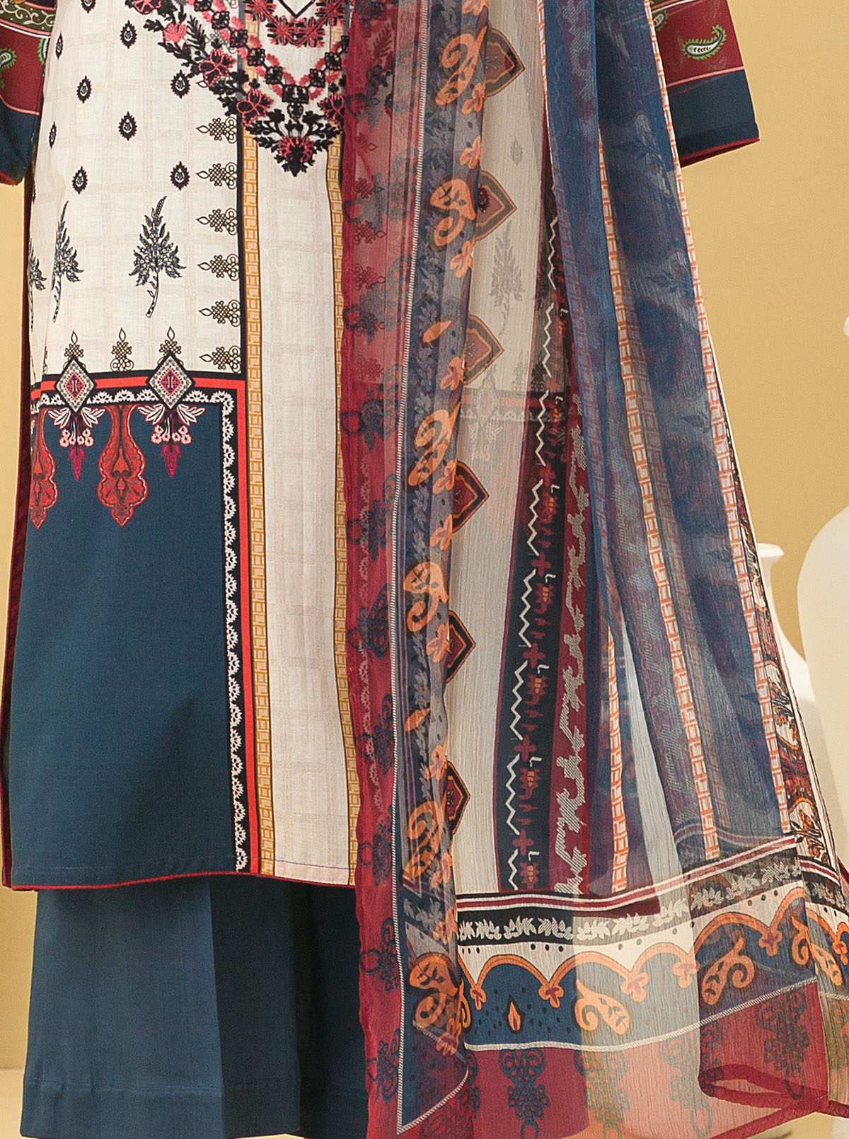 3 PIECE - EMBROIDERED LAWN SUIT - PEARLY JEWEL MORBAGH SU_22