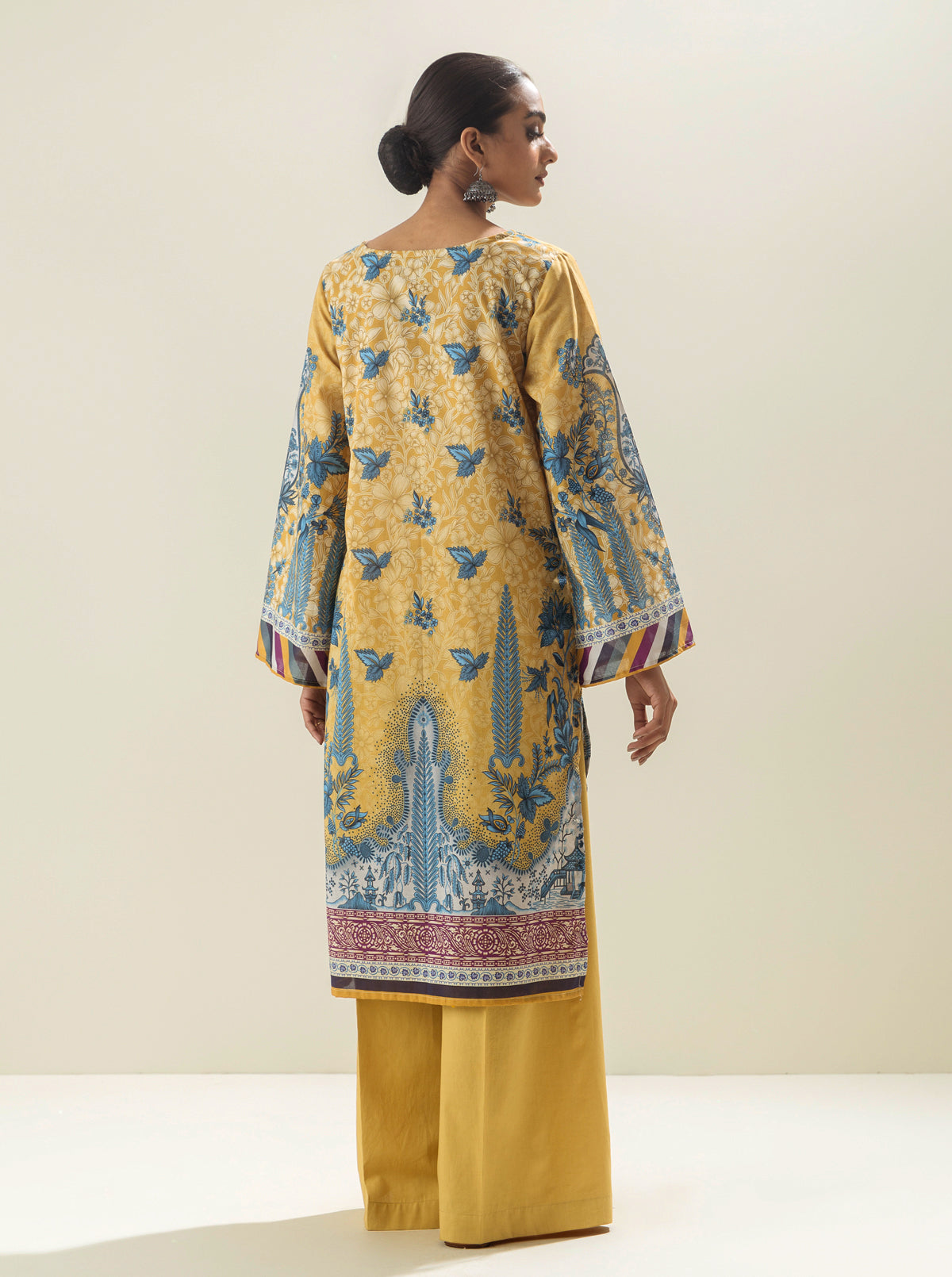 1 PIECE - PRINTED LAWN SHIRT - DESERT MIRAGE MORBAGH SU_23