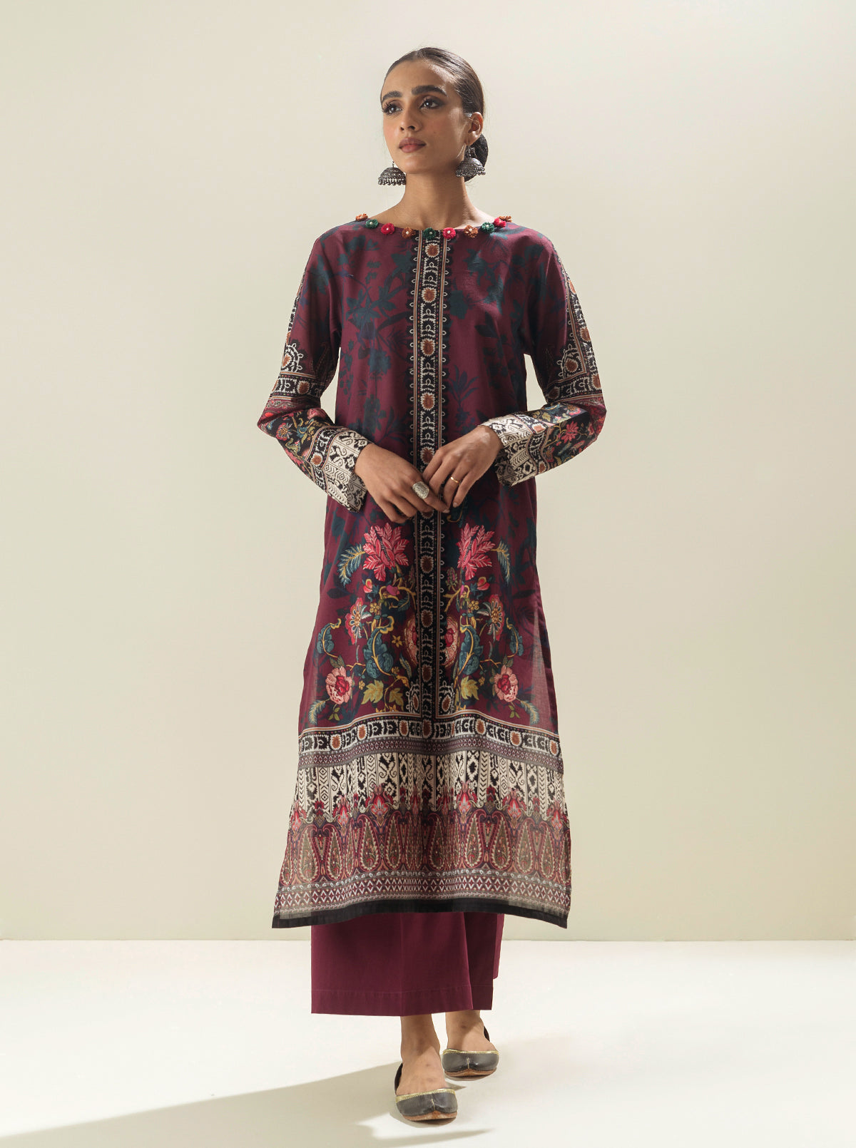 1 PIECE - PRINTED LAWN SHIRT - GLORIOUS CHINTZ MORBAGH SU_23