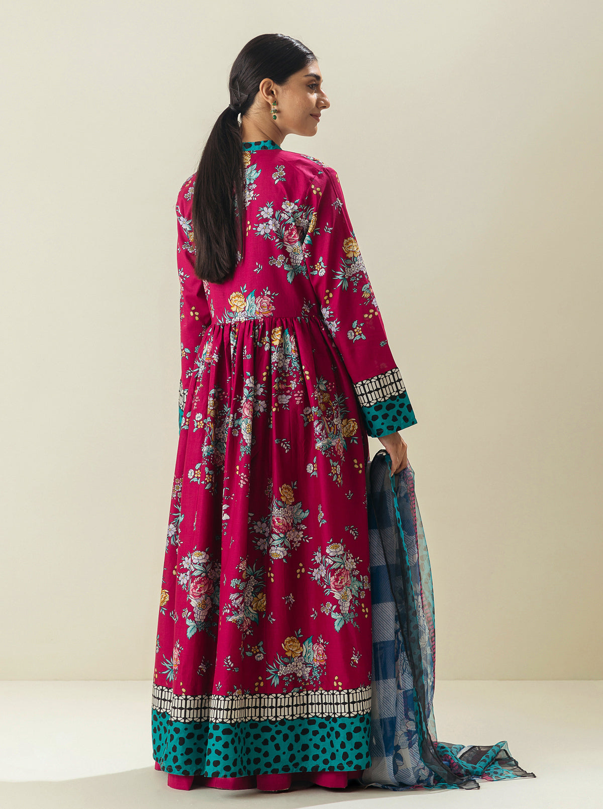 2 PIECE - PRINTED LAWN SUIT - PINK PORCELAIN MORBAGH SU_23