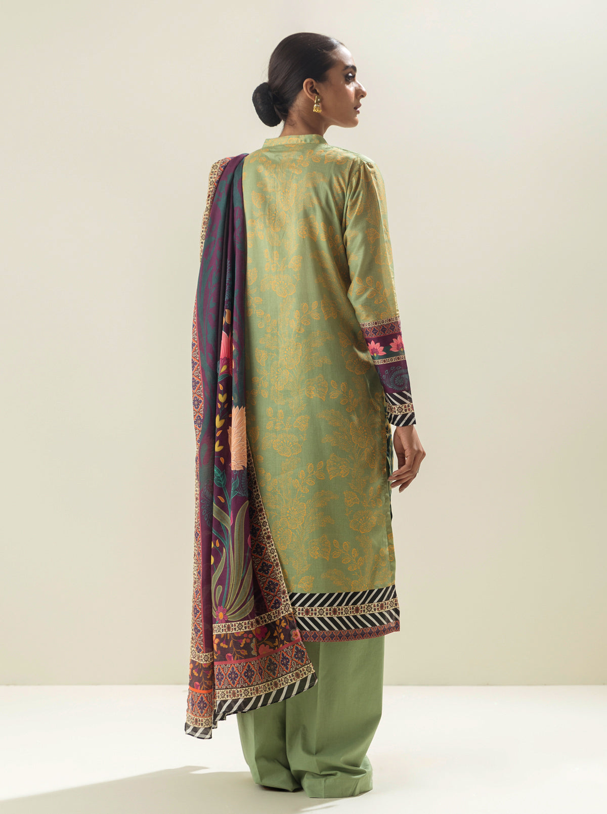 3 PIECE - PRINTED LAWN SUIT - ROYAL MERGER MORBAGH SU_23