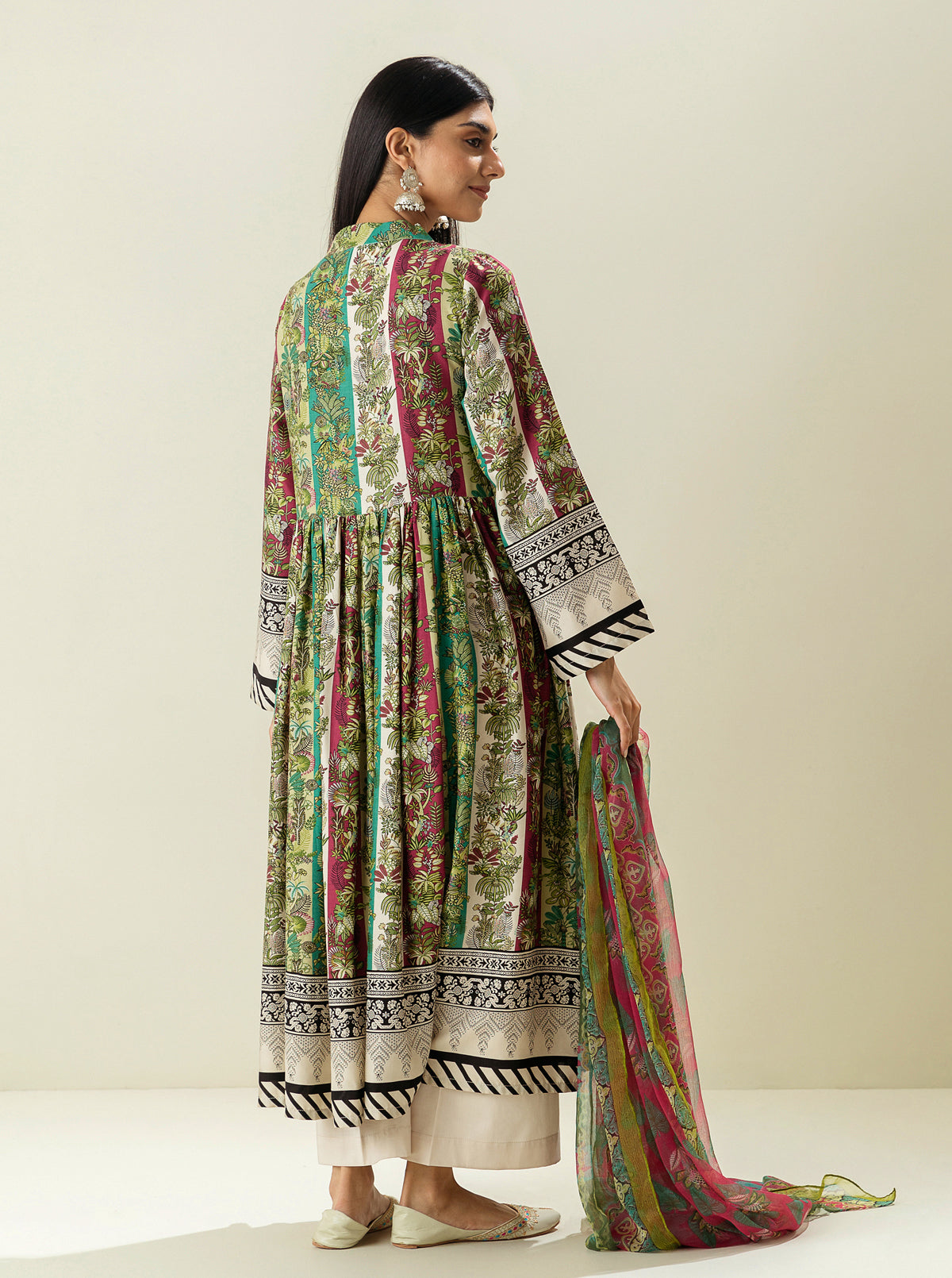 3 PIECE - PRINTED LAWN SUIT - ERA OF FLORAL MORBAGH SU_23