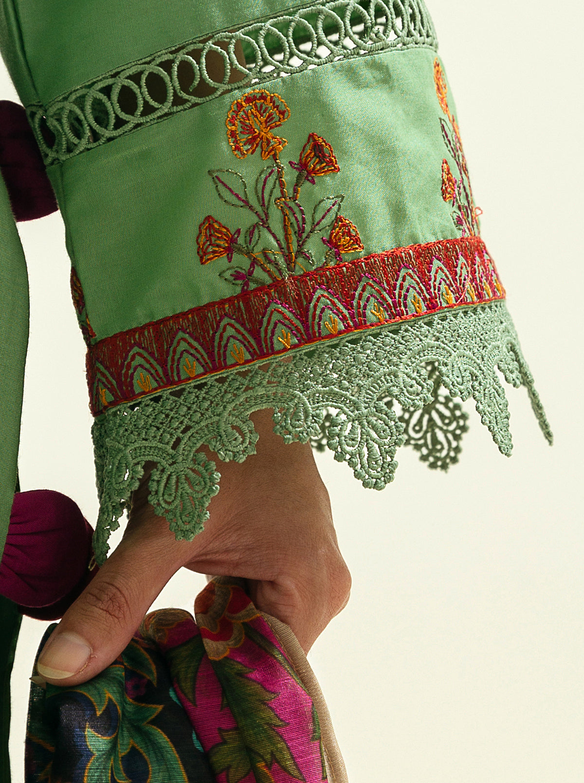 3 PIECE - EMBROIDERED LAWN SUIT - NEW SPRING MORBAGH SU_23