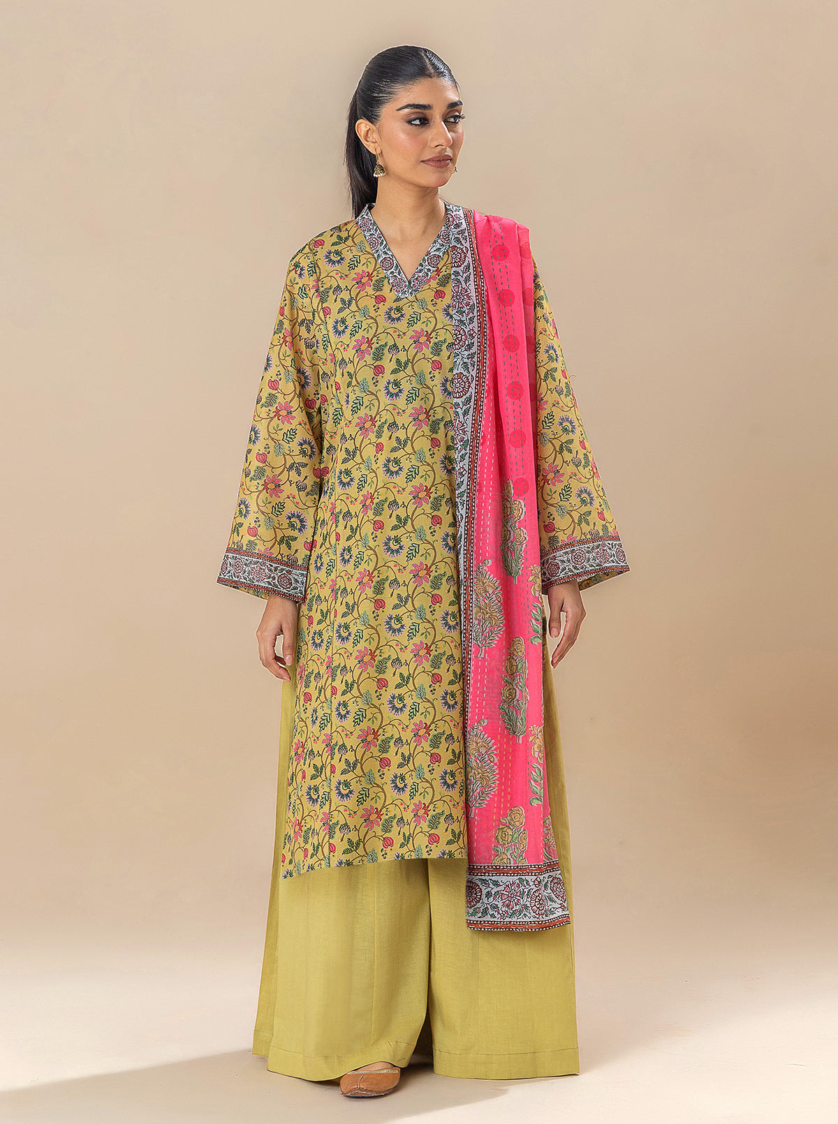 2 PIECE PRINTED LAWN SUIT-MELLOW YELLOW BT-MORBAGH SU_24