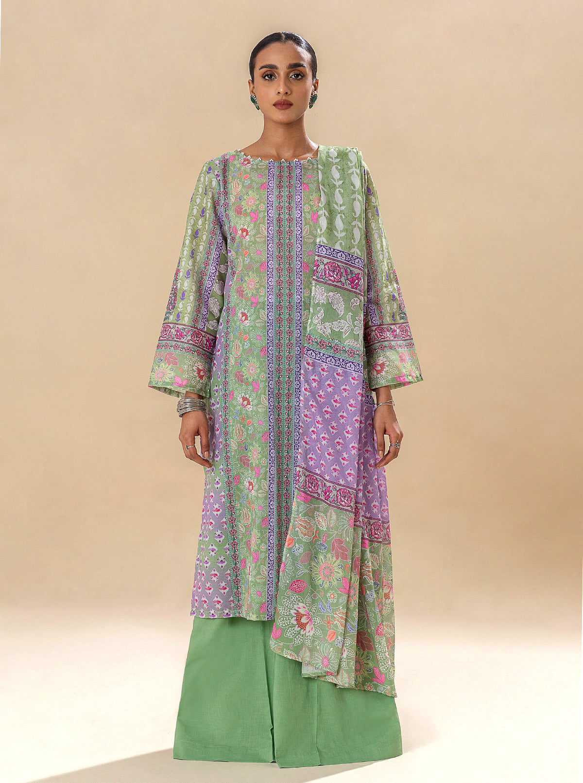 2 PIECE PRINTED LAWN SUIT-EVERGREEN AURA BT-MORBAGH SU_24