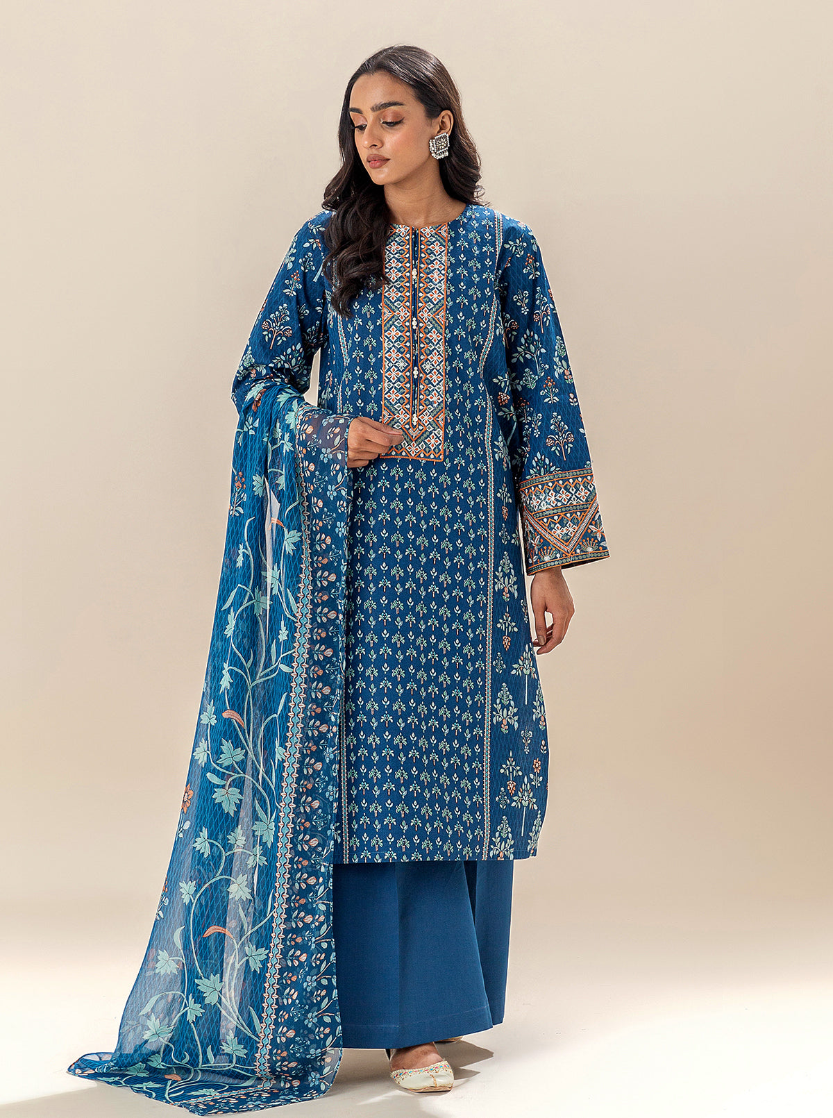 3 PIECE EMBROIDERED LAWN SUIT-NOUVEAU MAGIC BT-MORBAGH SU_24