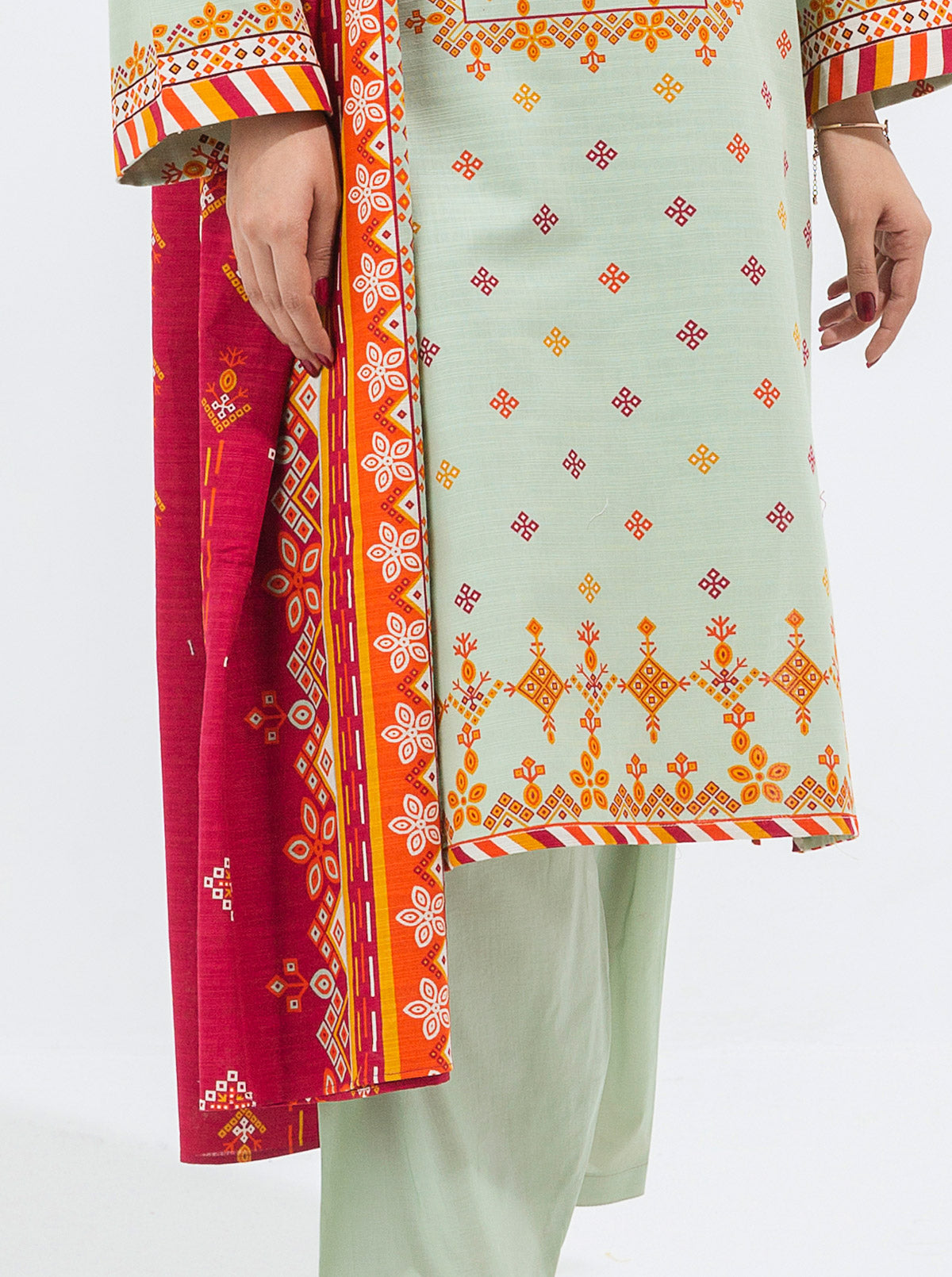 3 PIECE - PRINTED KHADDAR SUIT - ETHNIC TREASURE MORBAGH WN_21