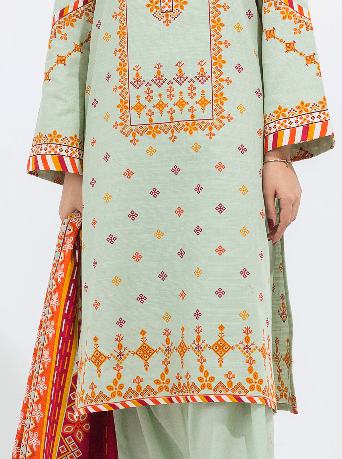 3 PIECE - PRINTED KHADDAR SUIT - ETHNIC TREASURE MORBAGH WN_21