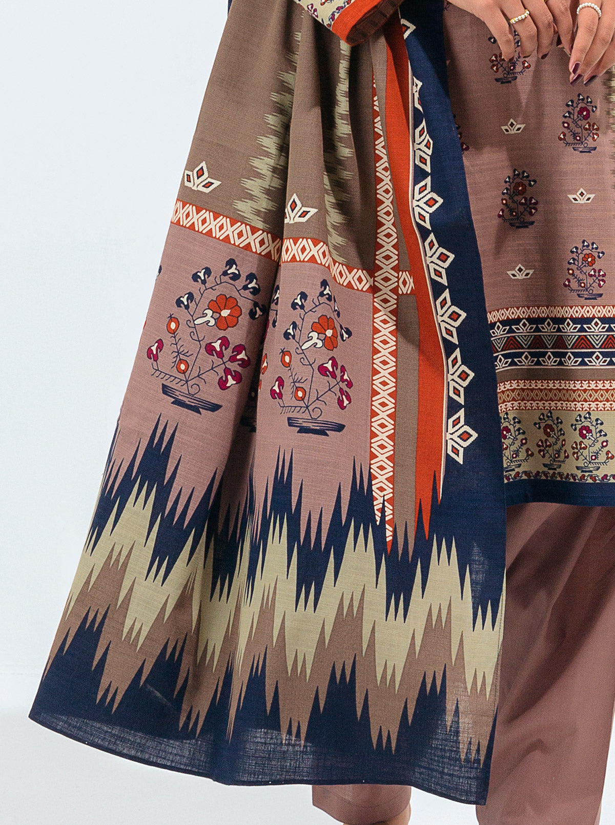 3 PIECE - PRINTED KHADDAR SUIT - ROSEY MISTY MORBAGH WN_21