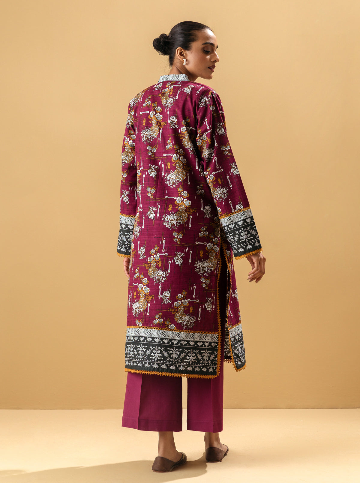 2 PIECE - PRINTED KHADDAR SUIT - PORCELAIN CLOUDS MORBAGH WN_22