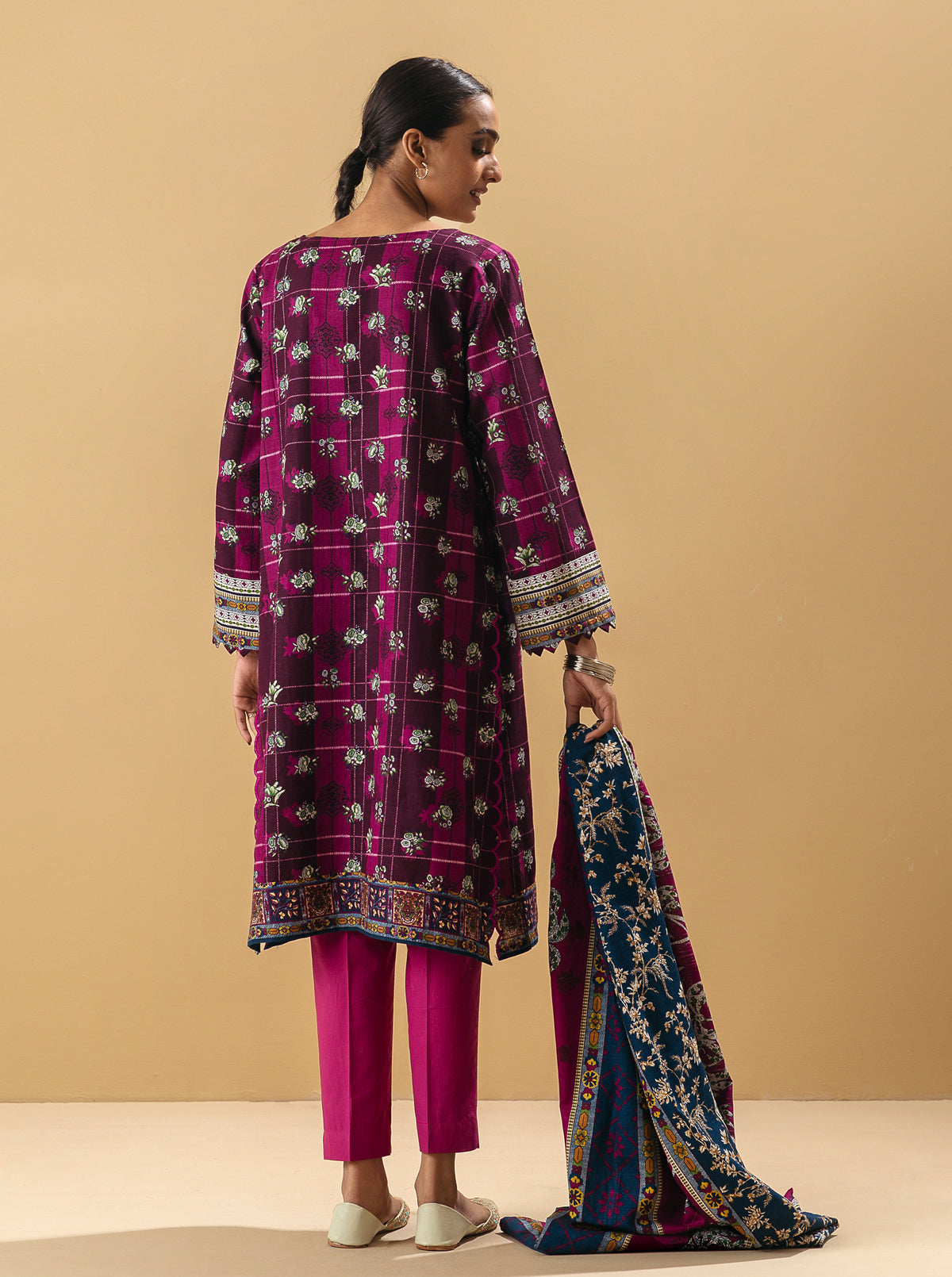 3 PIECE - EMBROIDERED KHADDAR SUIT - CHINOISERIE DREAMS MORBAGH WN_22
