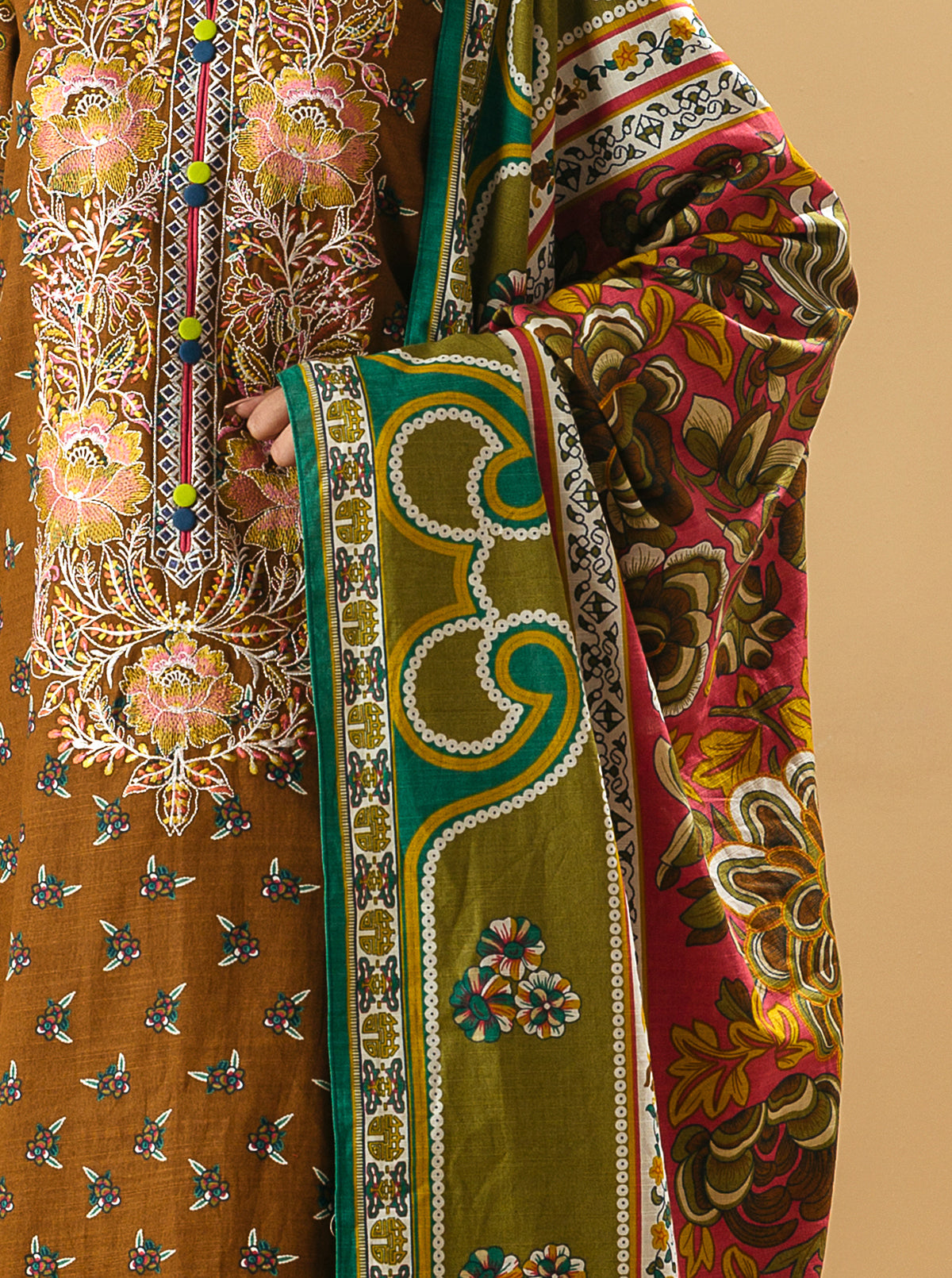 3 PIECE - EMBROIDERED KHADDAR SUIT - ARCADION MORBAGH WN_22
