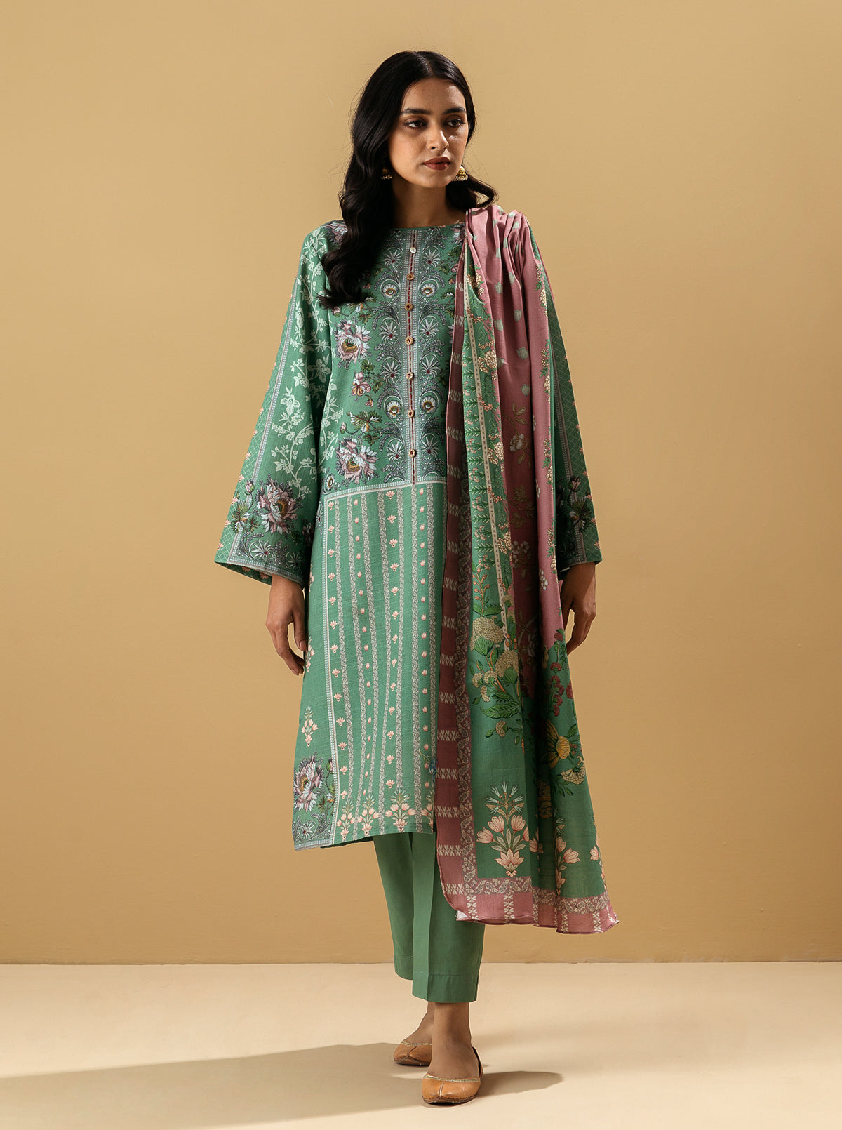 3 PIECE - PRINTED KHADDAR SUIT - SERENE PROMISE MORBAGH WN_22