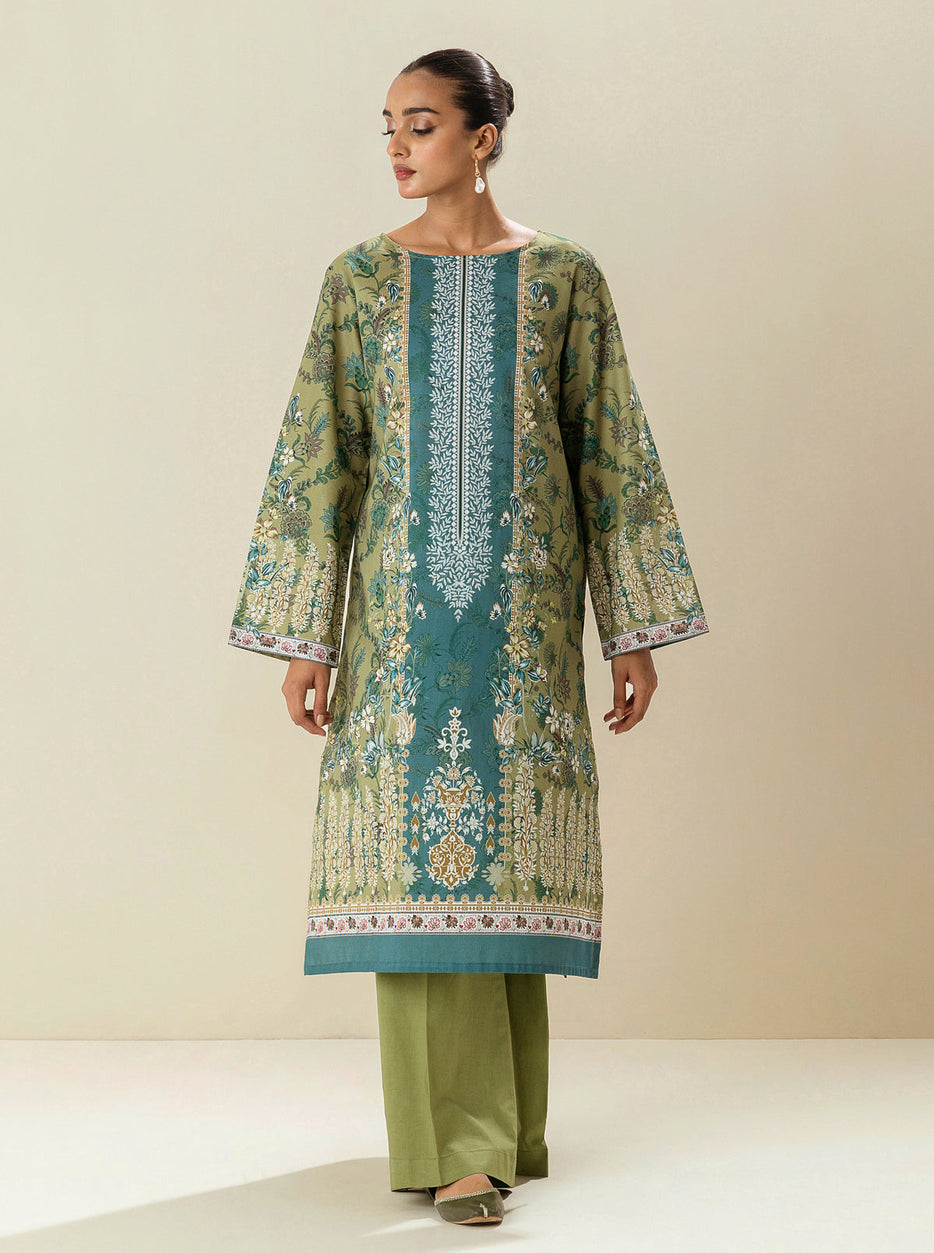 1 PIECE - PRINTED CAMBRIC SHIRT - SCALLION MEADOW MORBAGH WN_23