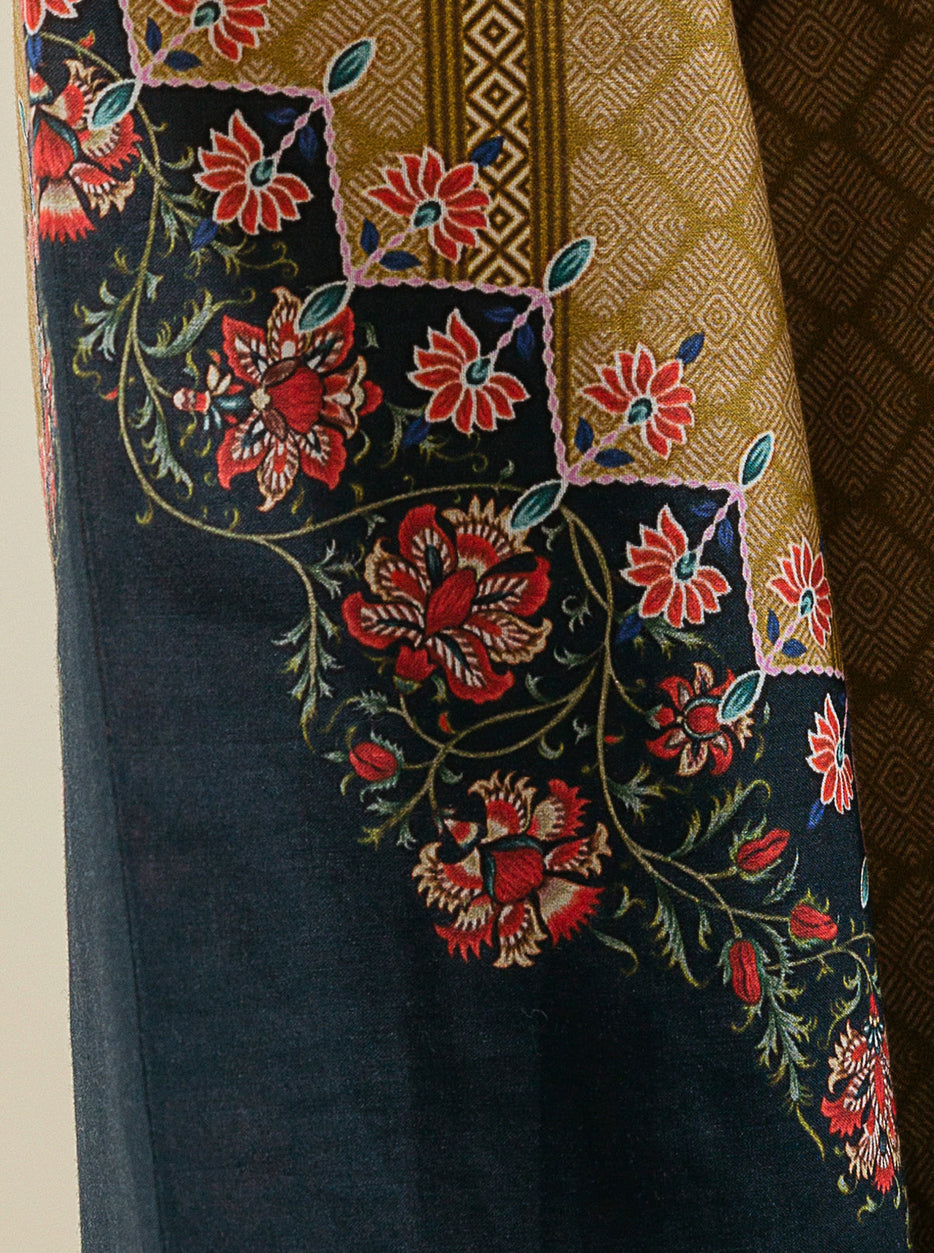 1 PIECE - PRINTED CAMBRIC SHIRT - GOLDEN HONEY MORBAGH WN_23