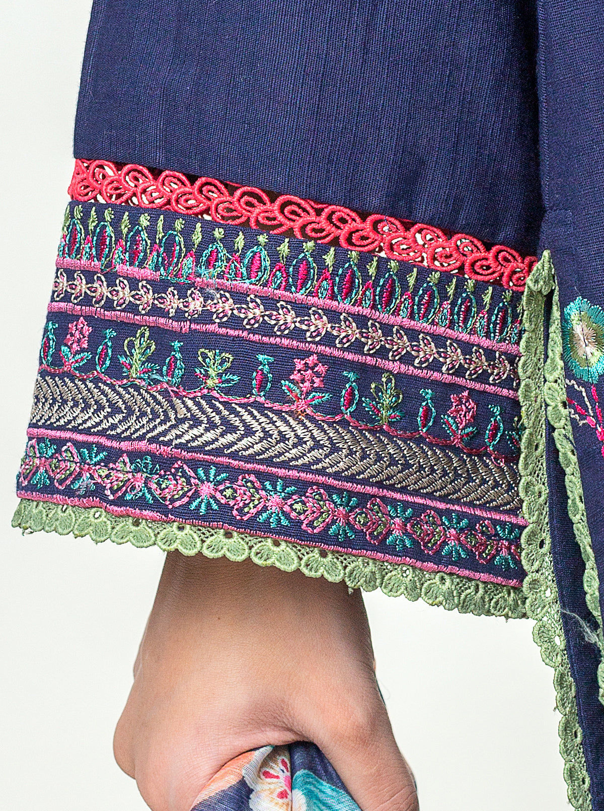 3 PIECE - EMBROIDERED KHADDAR SUIT - DARK FANTASY MORBAGH WN_23