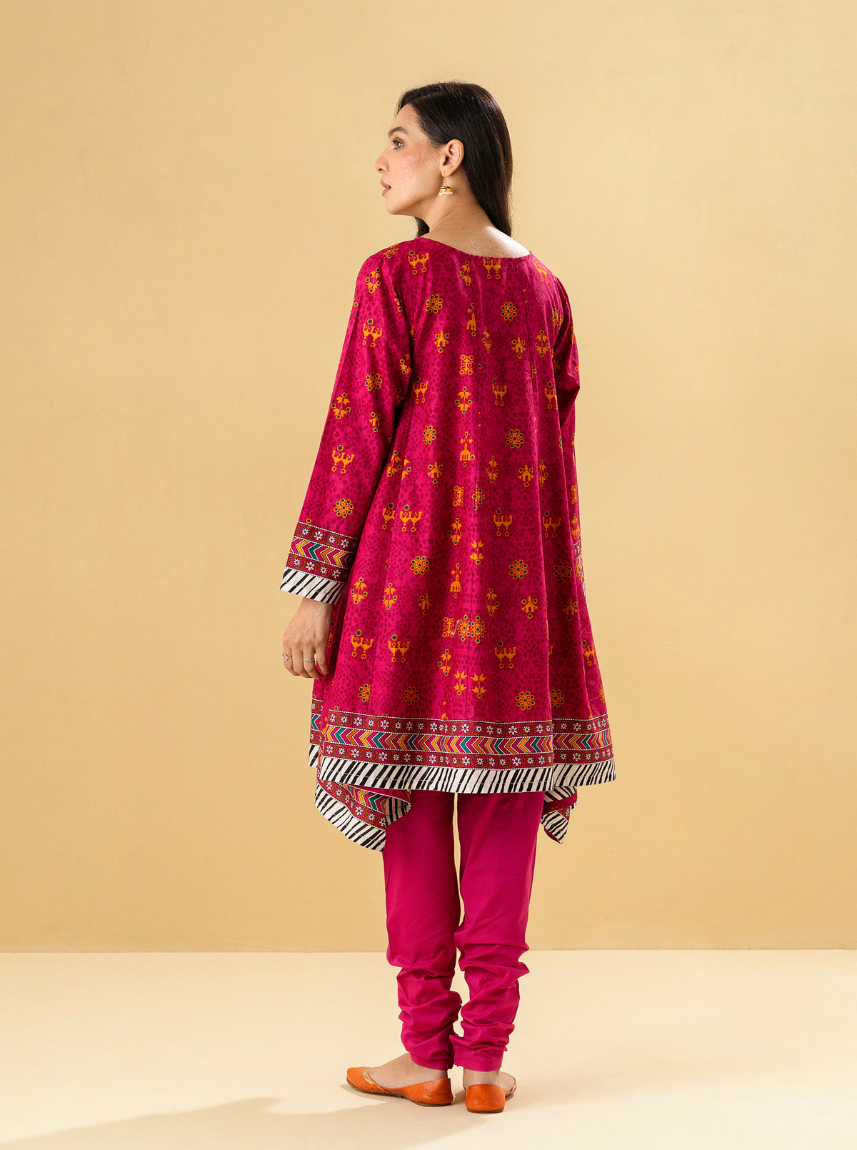 2 PIECE - PRINTED LAWN SUIT - RASPBERRY PINK MORBAGH SU_22