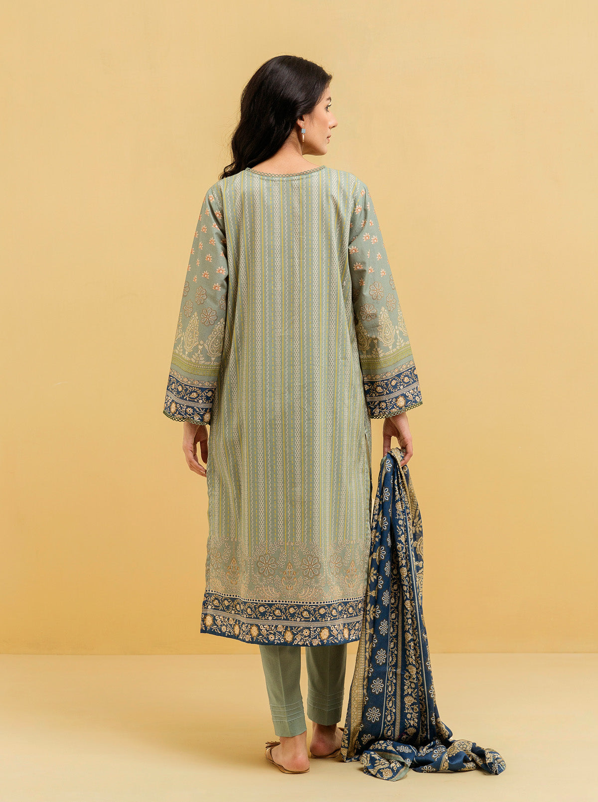 3 PIECE - PRINTED LAWN SUIT - ETHNIC ELEGANCE MORBAGH SU_22