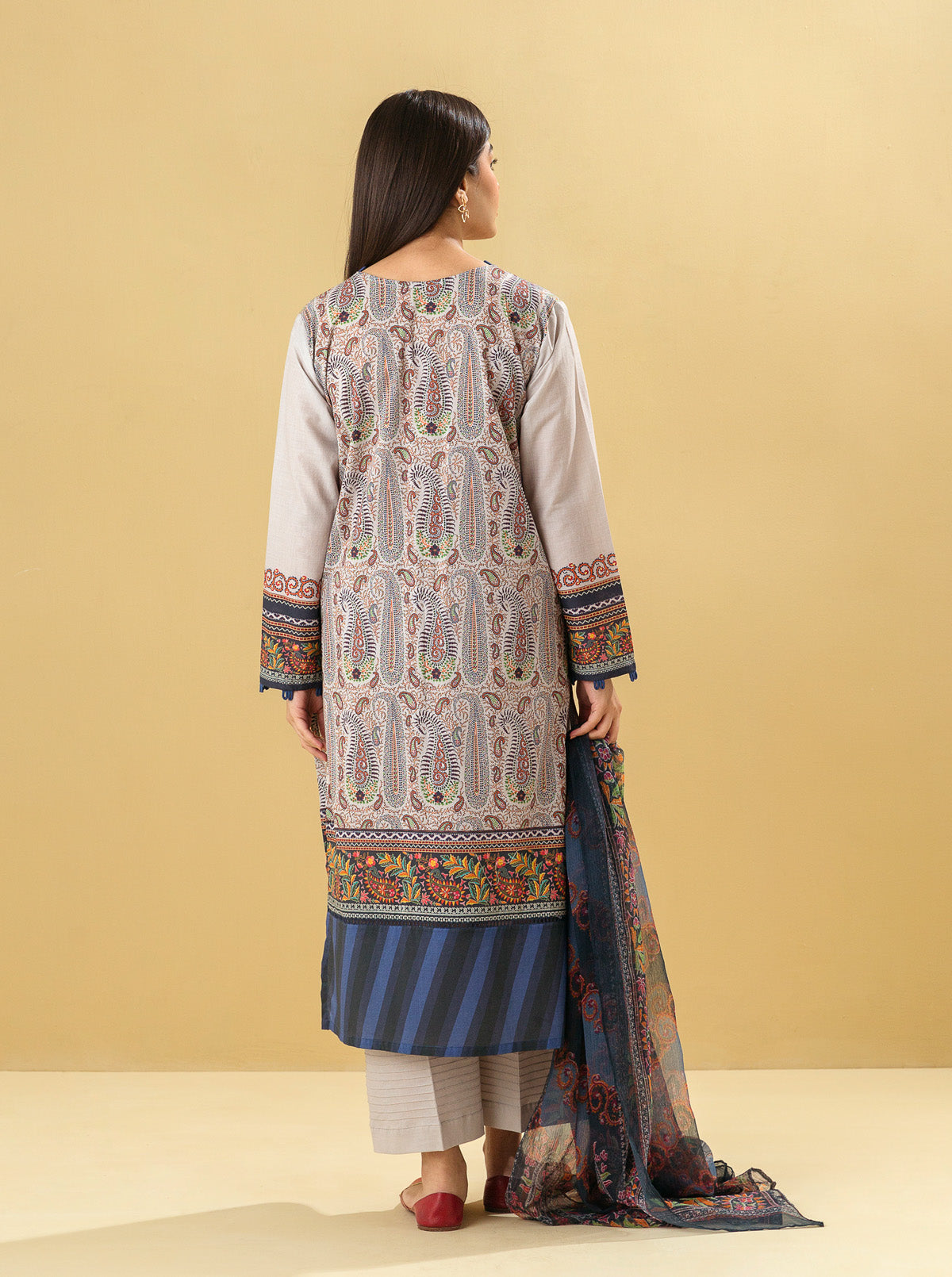 3 PIECE - PRINTED LAWN SUIT - PAISLEY DIVINE MORBAGH SU_22