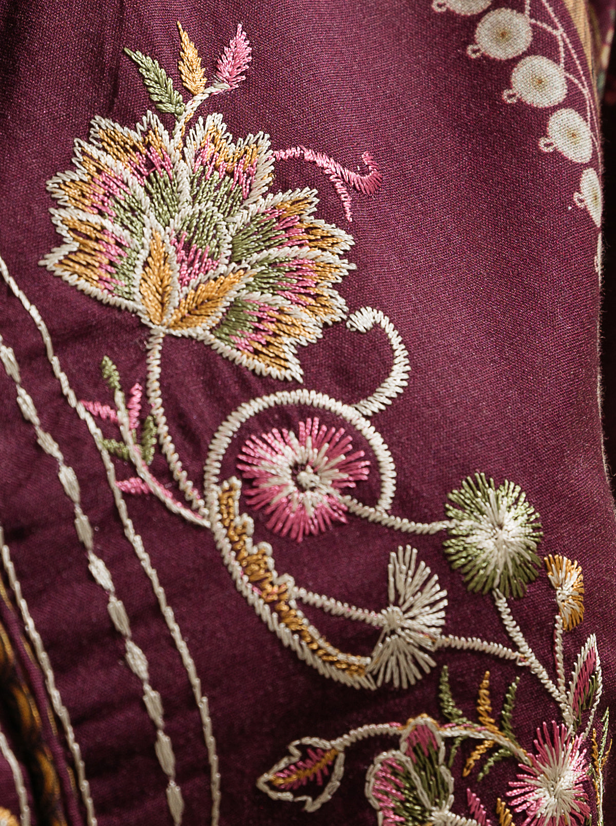 3 PIECE - EMBROIDERD LAWN SUIT - RICH WINE MORBAGH SU_23