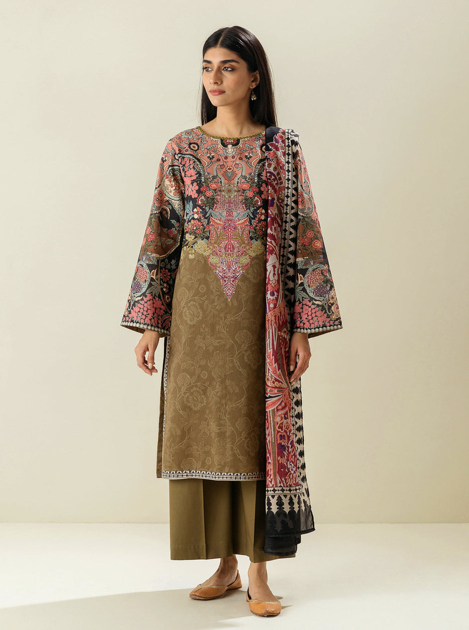 3 PIECE - PRINTED LAWN SUIT - FINE TRADITIONS MORBAGH SU_23