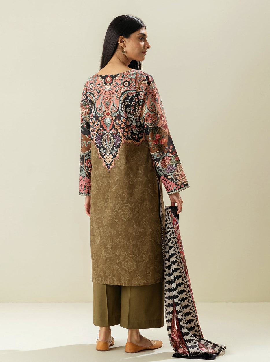 3 PIECE - PRINTED LAWN SUIT - FINE TRADITIONS MORBAGH SU_23